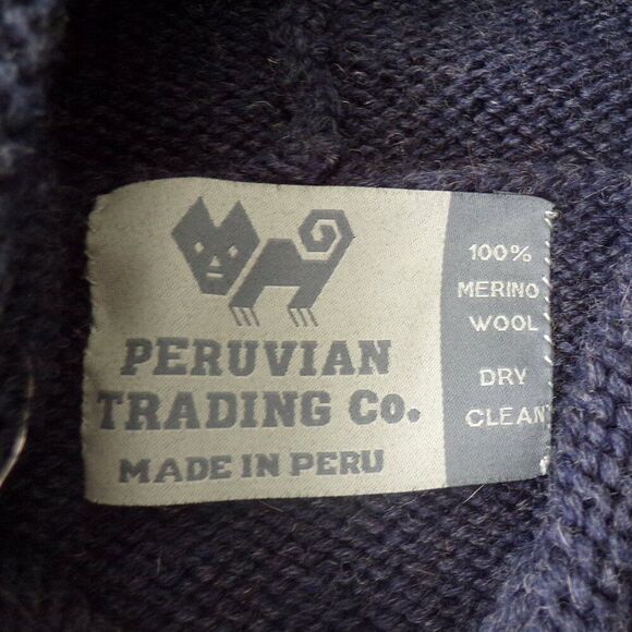 ASO DAWSONS CREEK Peruvian Trading Co merino wool sweater xs - Picture 6 of 7